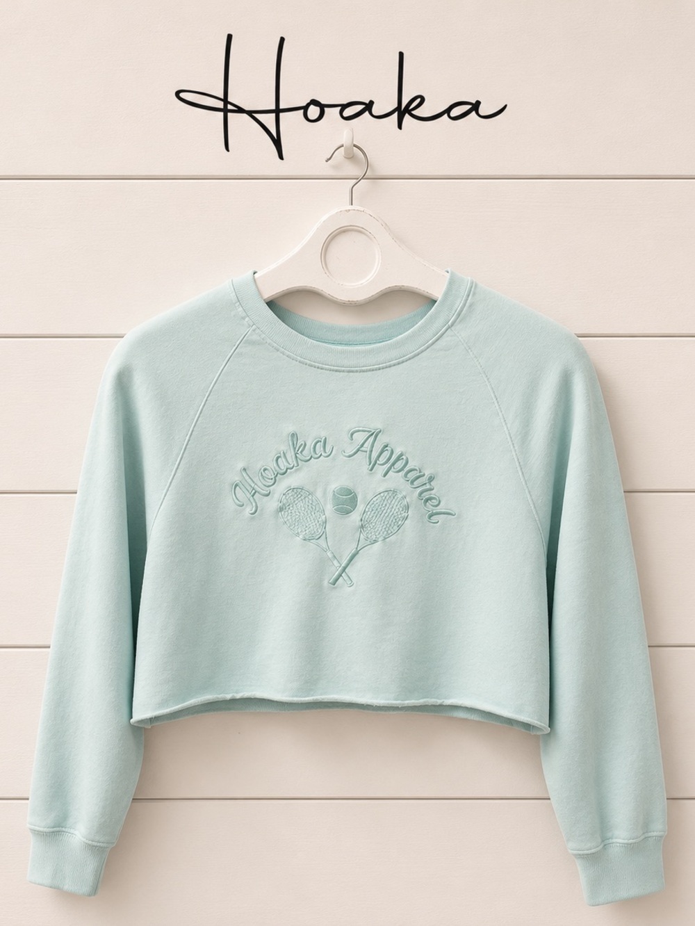 HOAKA APPAREL Cropped Sweatshirt – Mint Green (Size S)